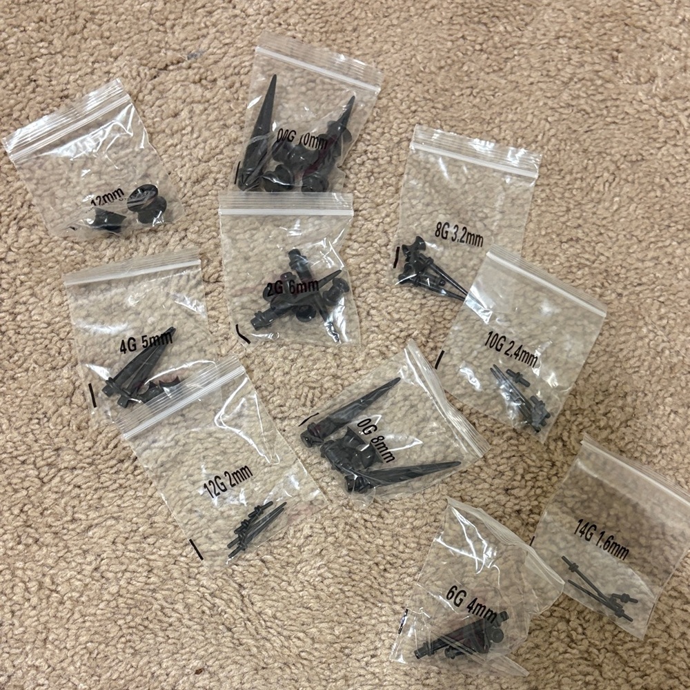 Black Taper Set for Ear Stretching